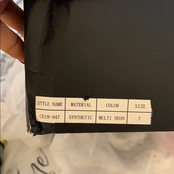 Cybertron Babe Platform Boots, Rainbow Multi Neon - Picture 6 of 6